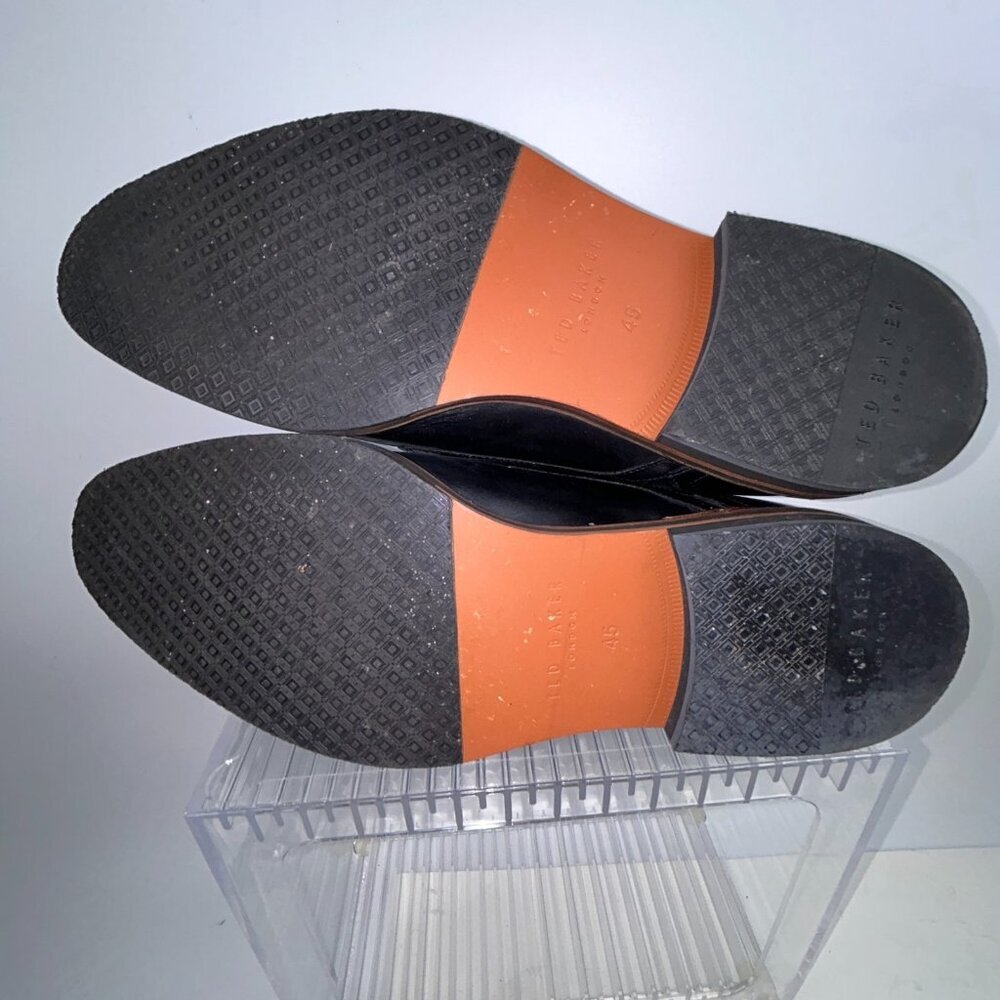 Ted Baker Crint Leather Chukka Boot Black Red Stitching Size EU45, US 12 - Picture 13 of 16